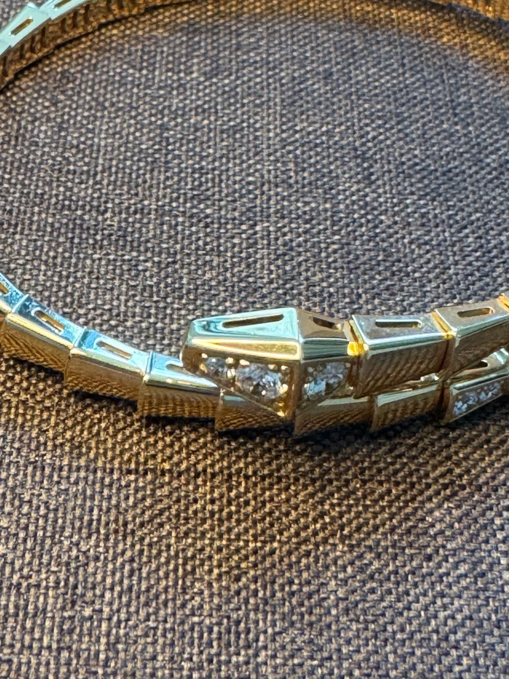 Bulgari Gold Snake Wrap Bracelet with Crystal Heads - Picture 12 of 12